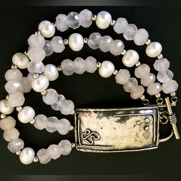 RARE Silpada Sterling Silver & Pearl Bracelet - Picture 3 of 13